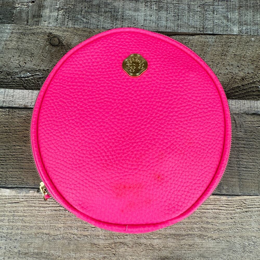 Shiseido Round Fuchsia Cosmetic Bag Pink